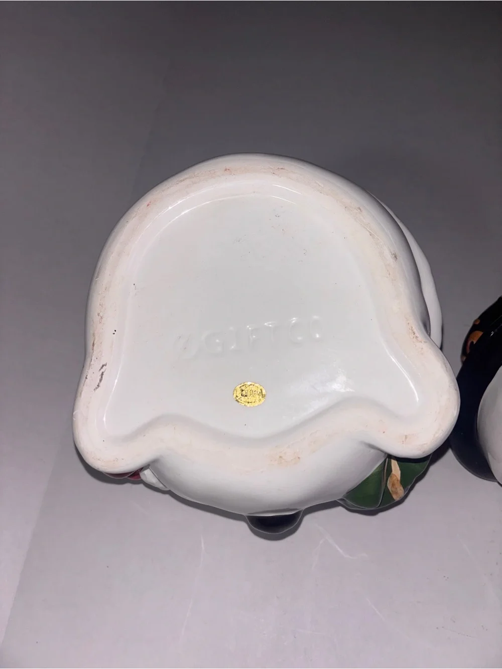 Vintage Giftco Ceramic Snowman Cookie Jar Holiday Decor Excellent Condition